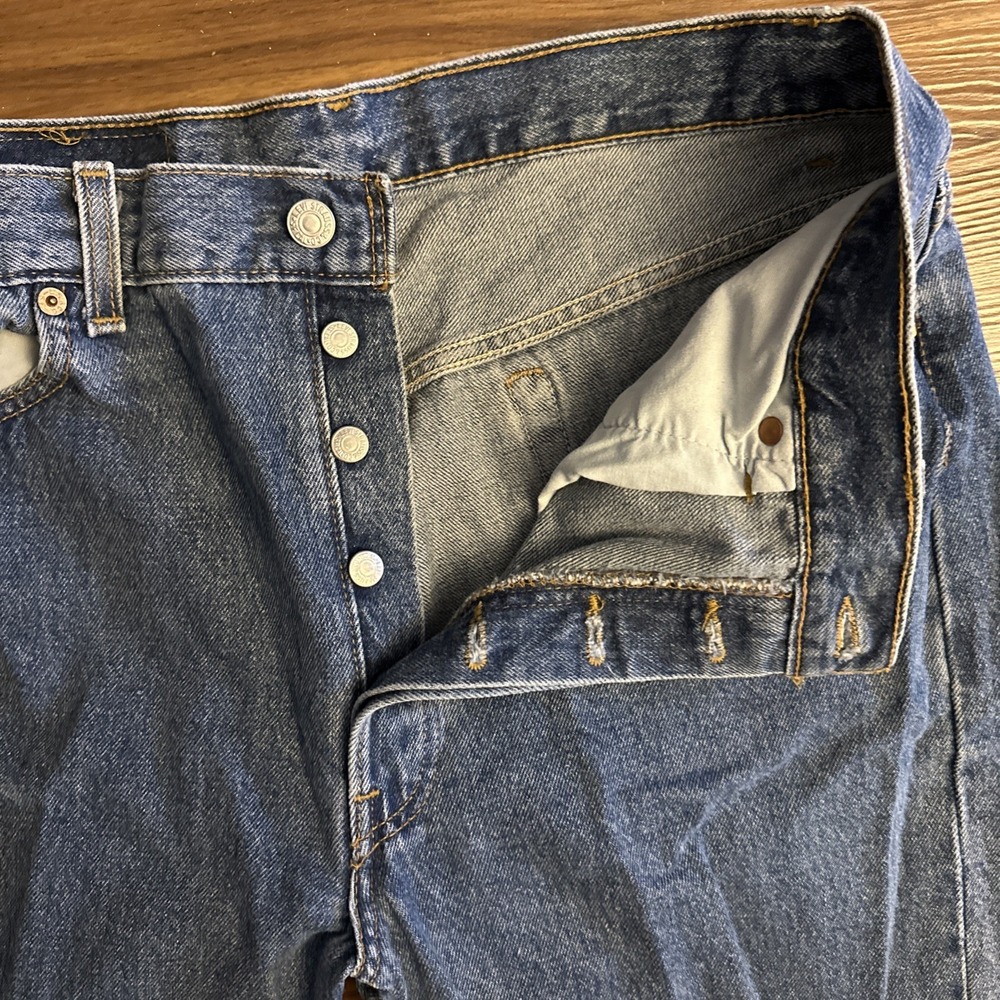 Levis 501 XX Button Fly Denim Blue Jeans 36x34 (34x33.5) Vintage Made In USA